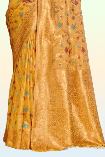 Royal Mustard Banarasi Silk Saree